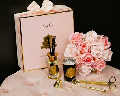 NEW Luxury Gift set with Gold candle snuffer & wick trimmer - Pink - Pink Champagne - GFA02