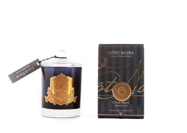 Cote Noire 185g Soy Blend Candle - Private Club - Gold - GML18525