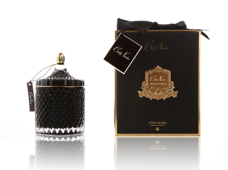 Grand Black & Gold Art Deco Candle -Queen of the night - GML45008