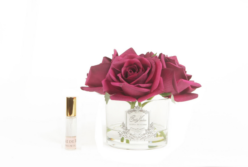 Cote Noire Perfumed Natural Touch 5 Roses - Clear - Carmine Red  - GMR64