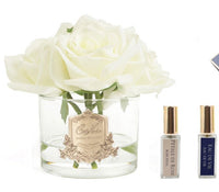 Cote Noire Perfumed Natural Touch 5 Roses - Clear & Gold Badge - Ivory White - GMR89