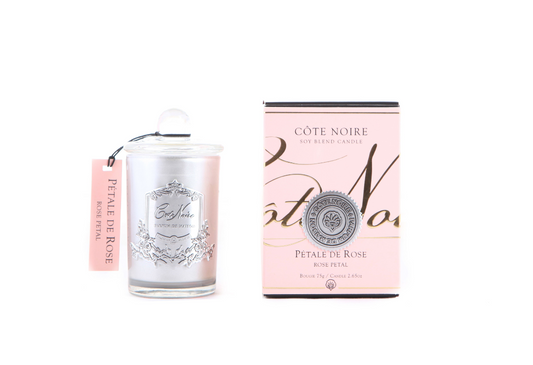 Cote Noire 75g Soy Blend Candle - Rose Petal - Silver - GMS07507