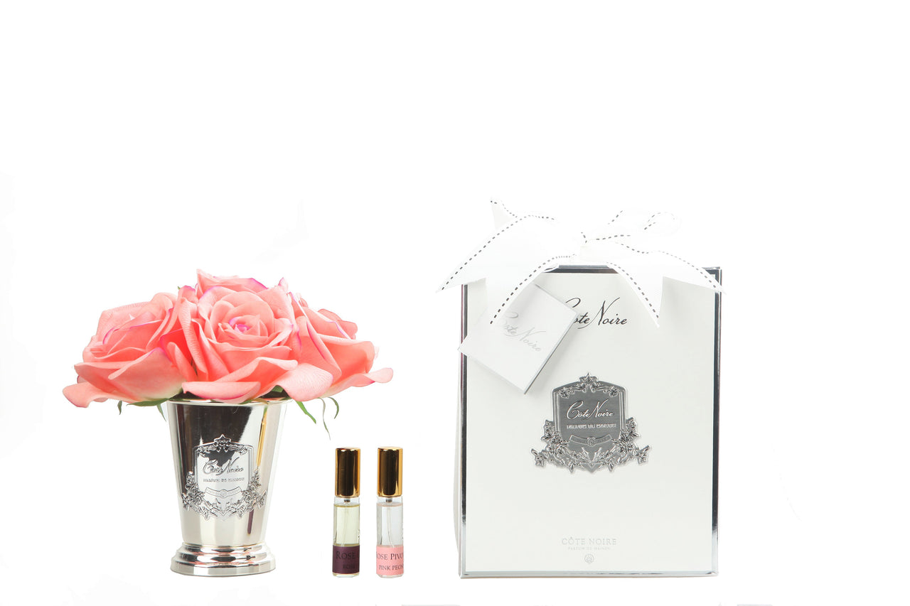 Cote Noire - Seven Rose Bouquet in White Peach - SMB05