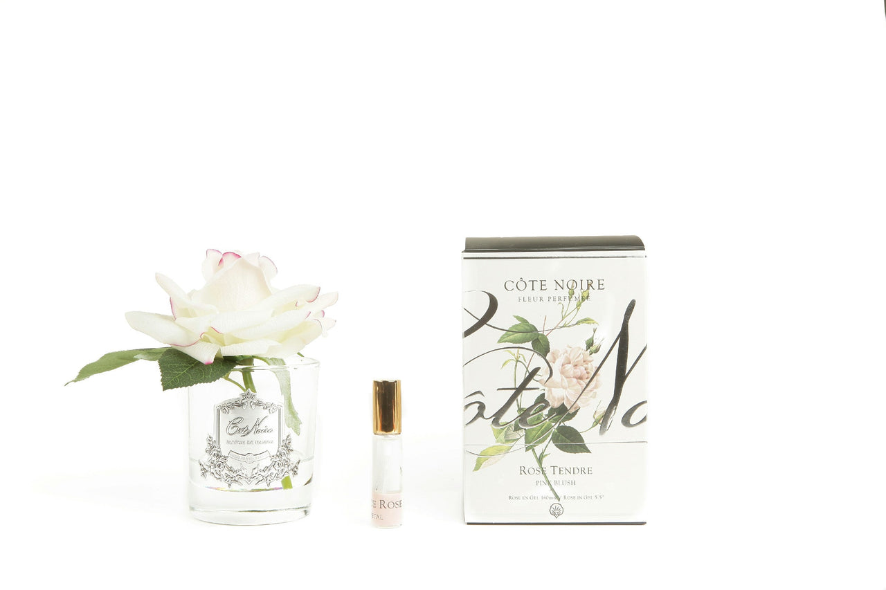 Cote Noire Perfumed Natural Touch Single Rose - Clear - Pink Blush - GMR02